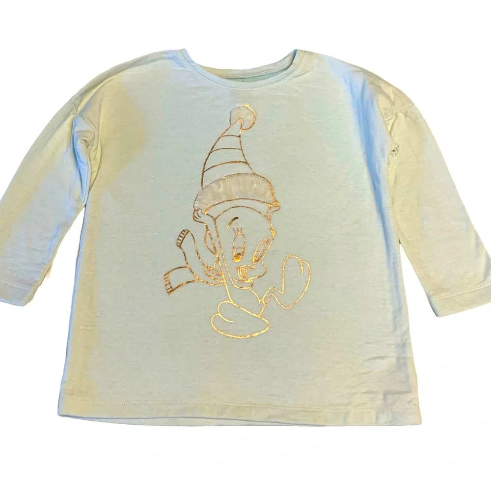 Gap Kids Girls Pull-Over Shirt Warner Brothers Graphic Tweety Bird Size Med